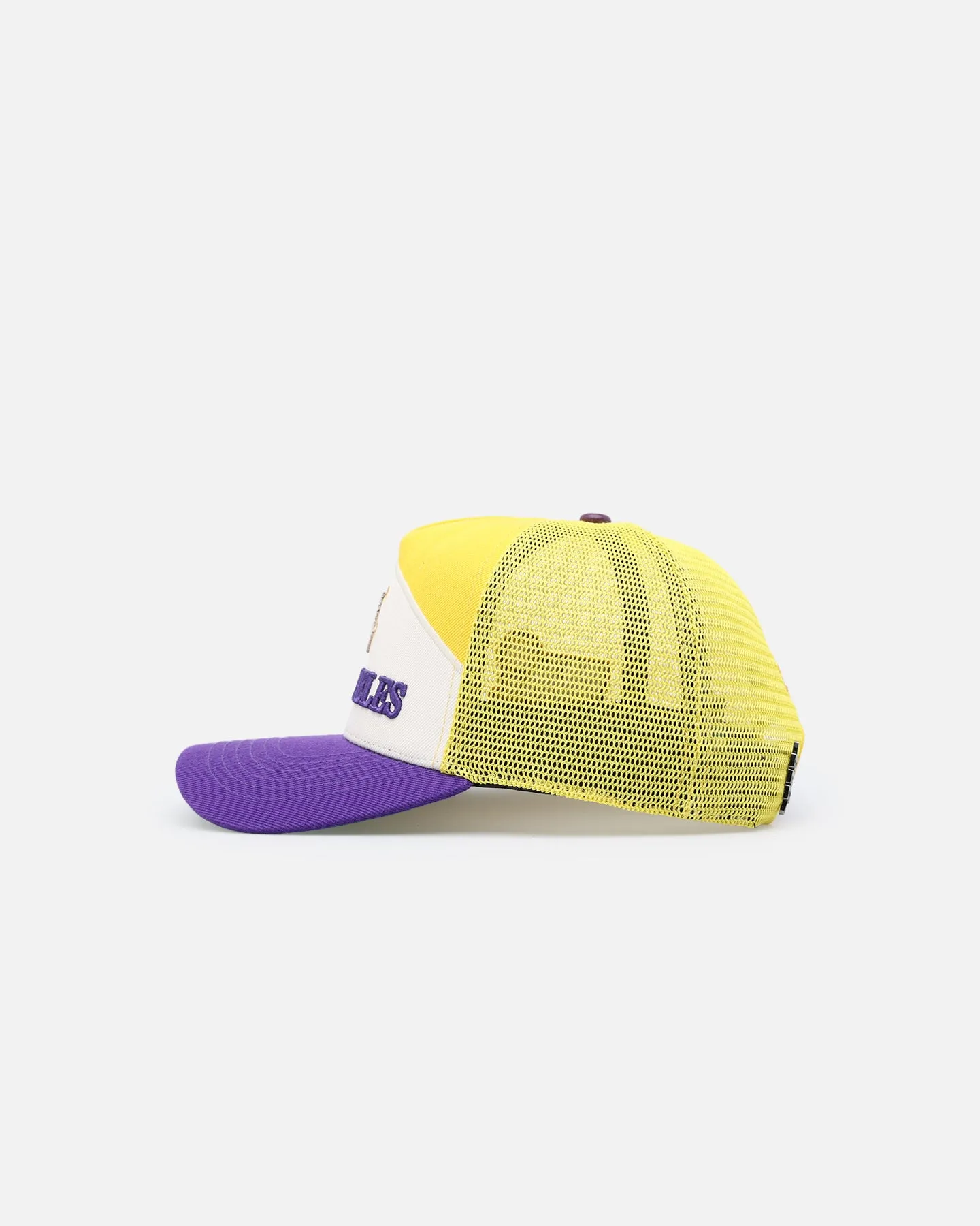 Pro Standard Los Angeles Lakers Pinch Front Trucker Snapback Yellow sold by Culture Kings product image thumbnail 4