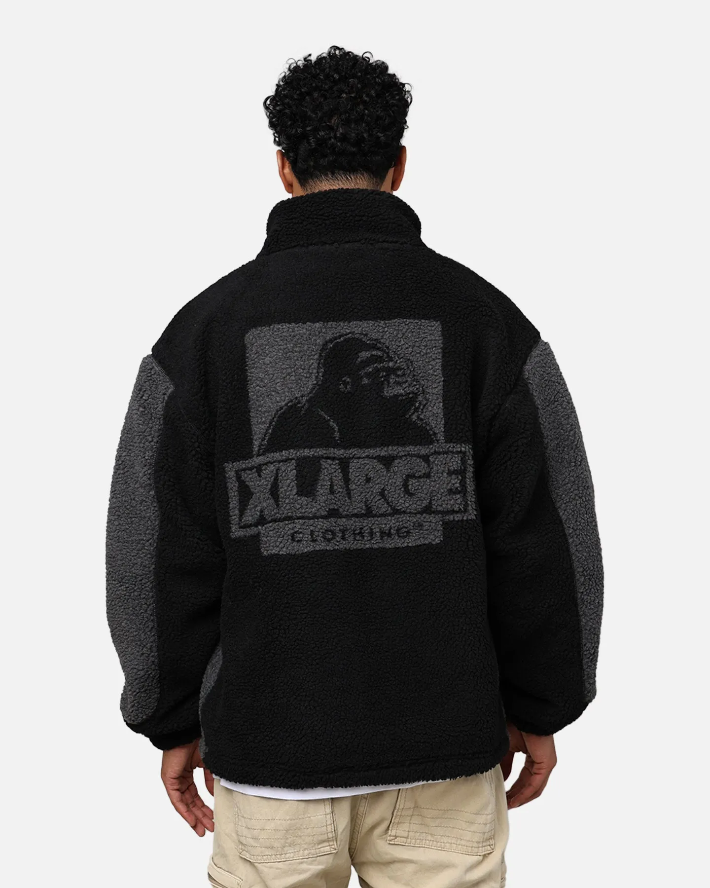 X-Large Panelled Boa Fleece Jacket Black sold by Culture Kings product image thumbnail 5