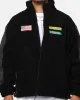 X-Large Panelled Boa Fleece Jacket Black sold by Culture Kings