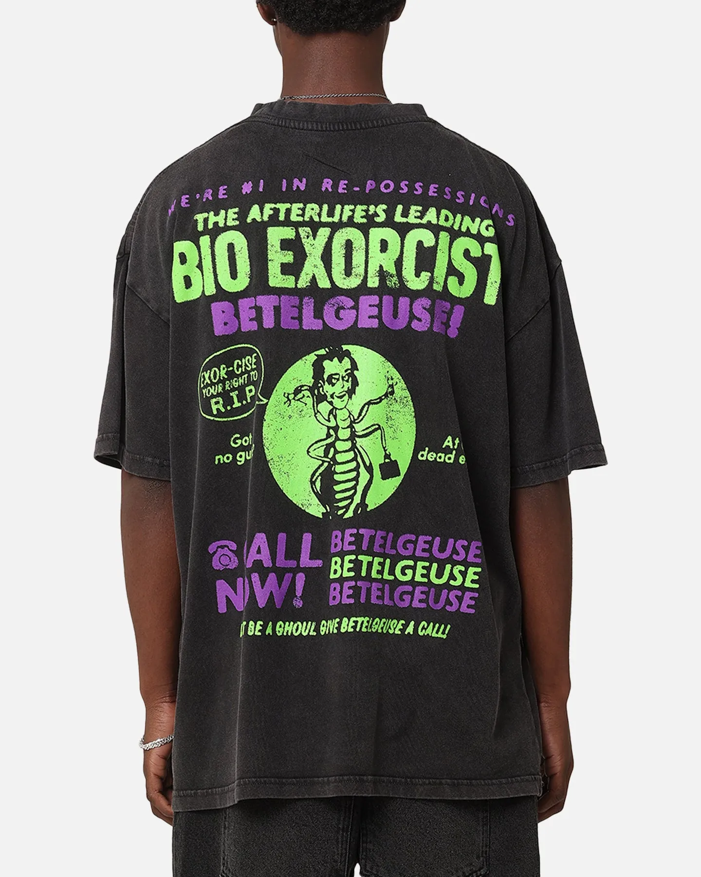 Goat Crew X Beetlejuice Beetlejuice 2 Vintage T-Shirt Black Acidwash sold by Culture Kings product image thumbnail 2