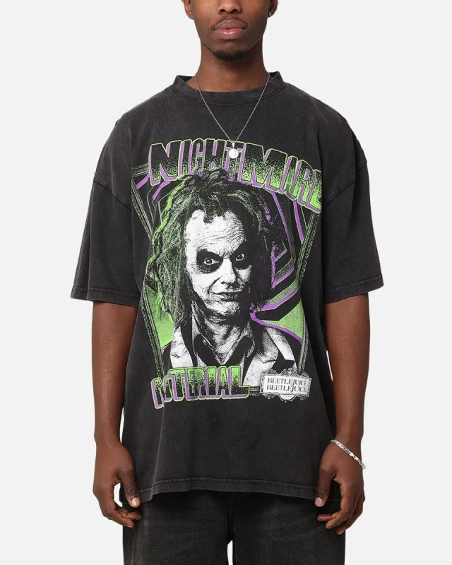Goat Crew X Beetlejuice Beetlejuice 2 Vintage T-Shirt Black Acidwash sold by Culture Kings