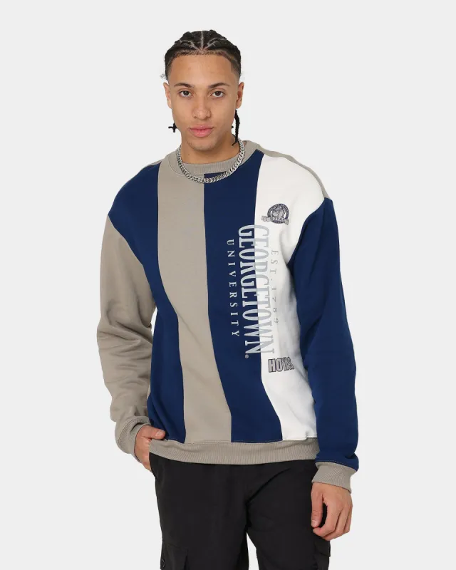 National Collegiate Athletic Association Georgetown Hoyas Vertical Panel Crewneck Grey sold by Culture Kings