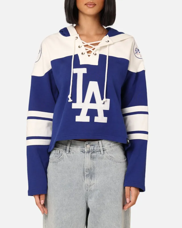 47 Brand Women's Los Angeles Dodgers Cropped Lacer Hoodie Royal sold by Culture Kings