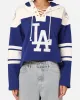 47 Brand Women's Los Angeles Dodgers Cropped Lacer Hoodie Royal sold by Culture Kings