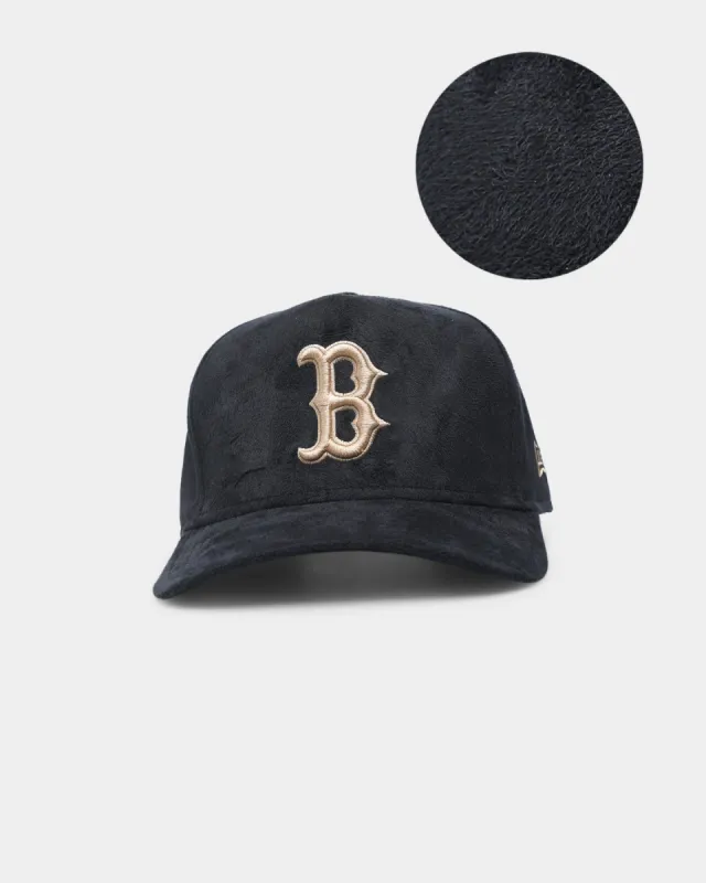 New Era Boston Red Sox 'Black/Tan Suede' 9FORTY K-Frame Strapback sold by Culture Kings