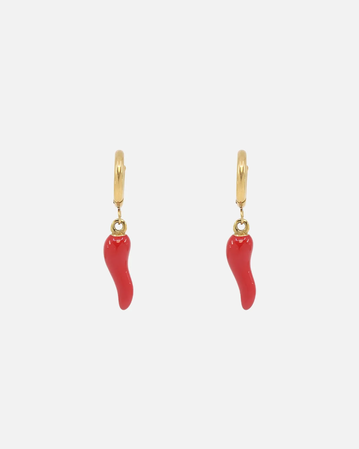 Saint Morta Chilli Hoop Earrings Gold/Red sold by Culture Kings