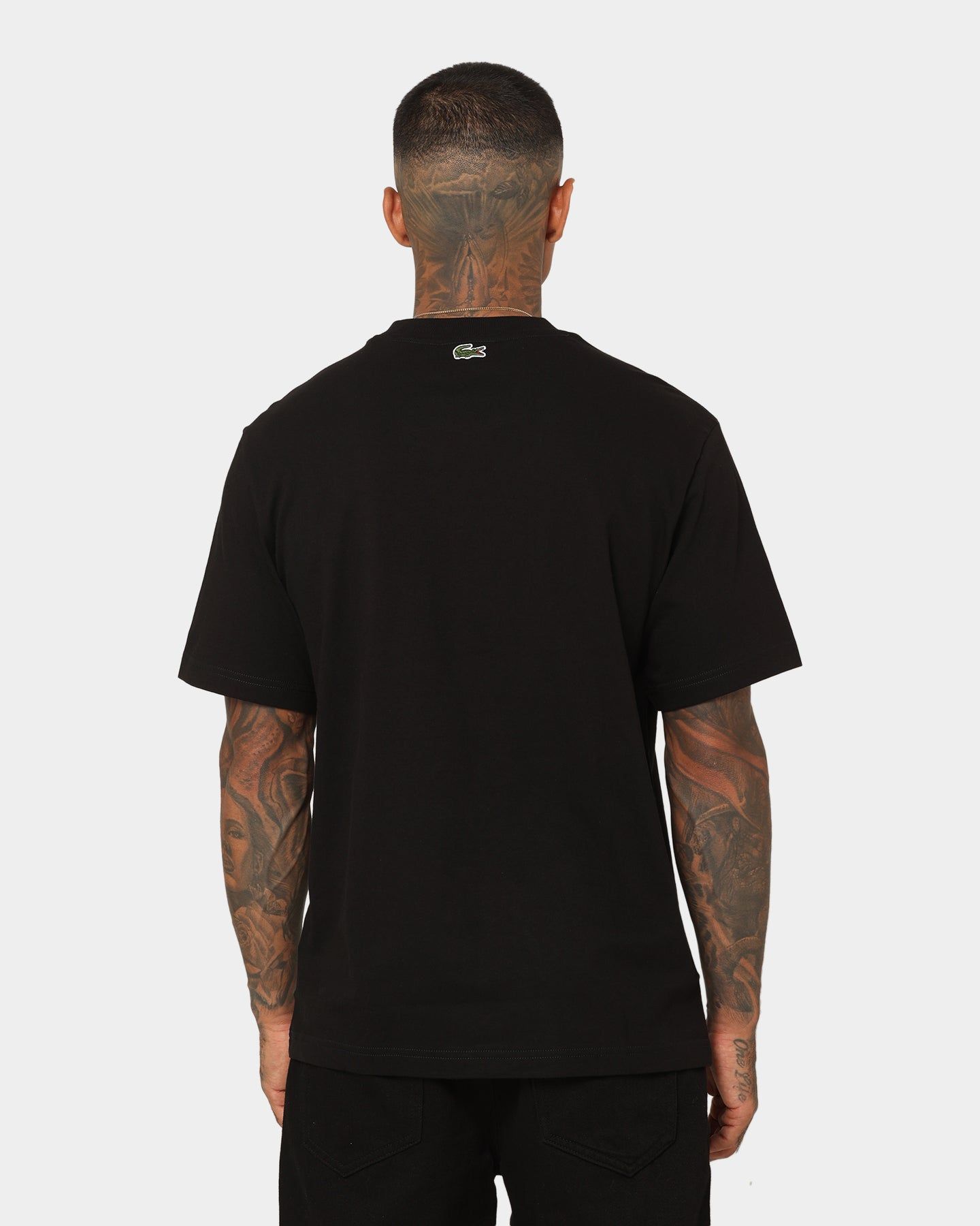 Lacoste Monogram Logo T-Shirt Black sold by Culture Kings product image thumbnail 4