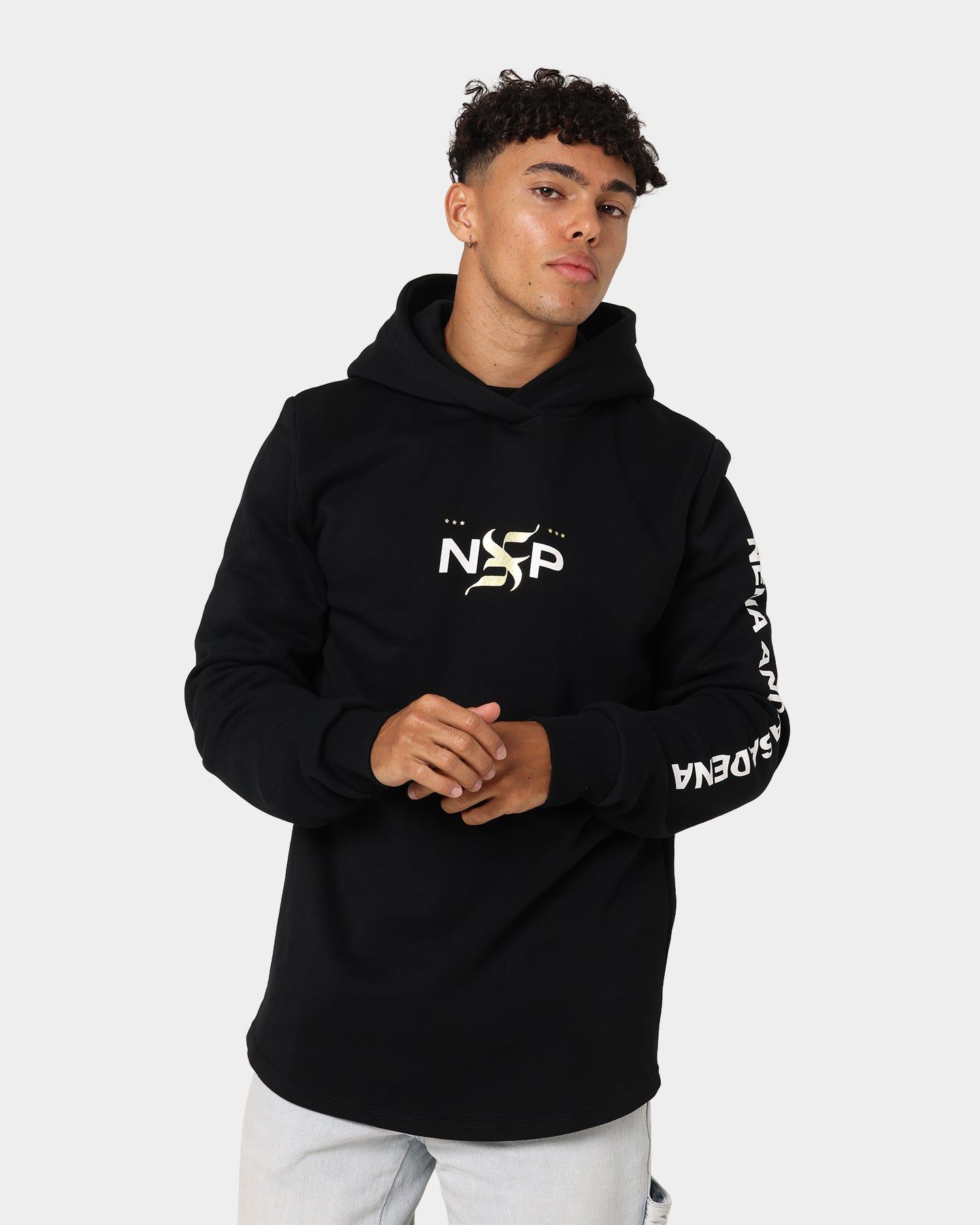 Nena and Pasadena Victims Dual Curved Hoodie Jet Black sold by Culture Kings product image thumbnail 2