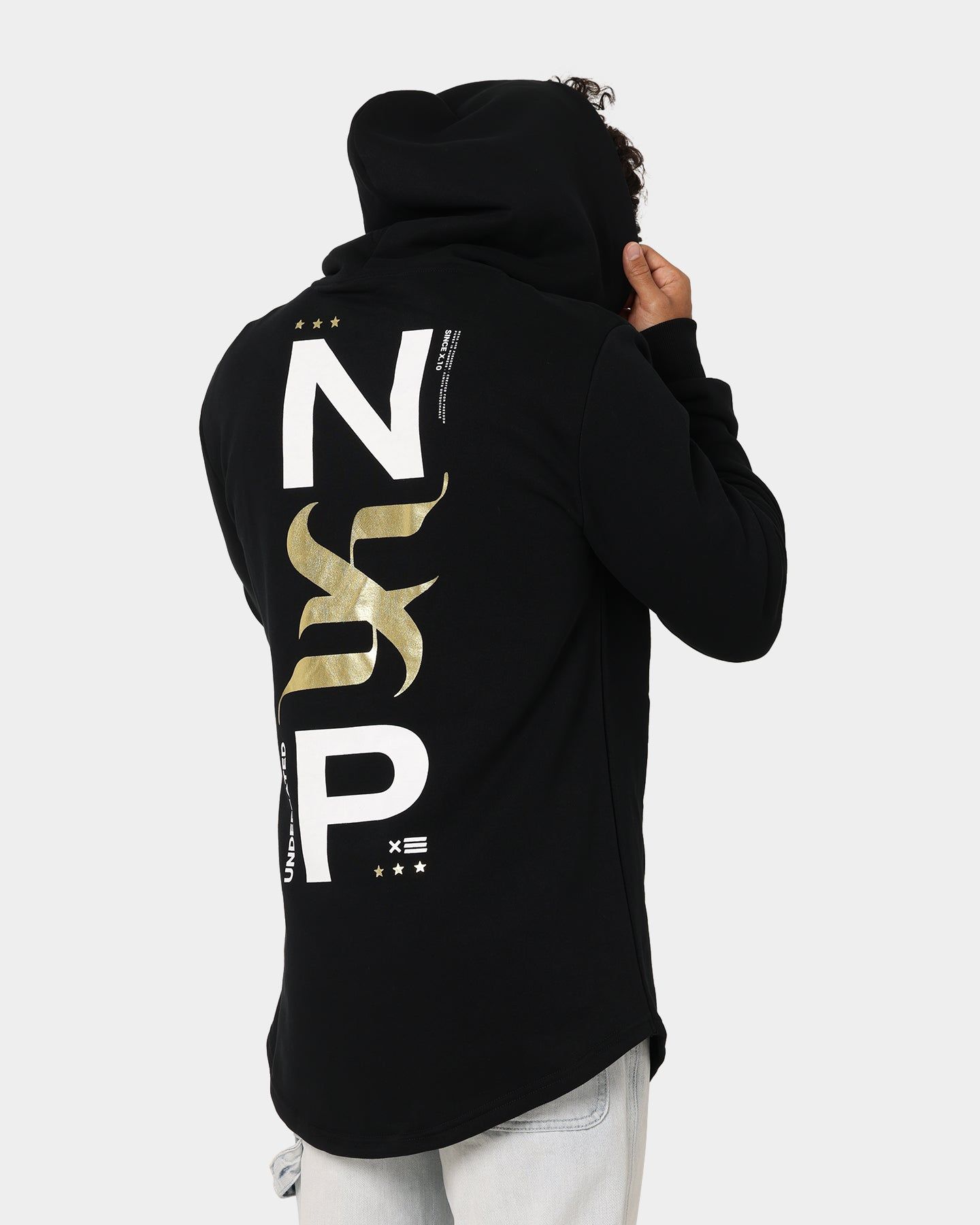 Nena and Pasadena Victims Dual Curved Hoodie Jet Black sold by Culture Kings