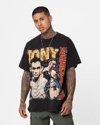 Goat Crew X UFC Tony Ferguson El Cucuy Vintage T-Shirt Black Wash sold by Culture Kings