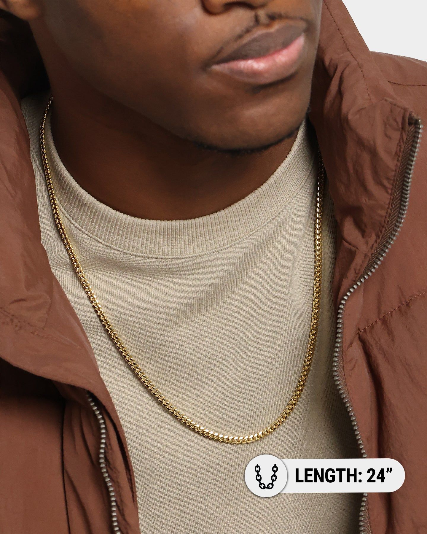 House Of Auric Cuban Link 4mm 24" Chain 18K Gold Vermeil sold by Culture Kings product image thumbnail 4