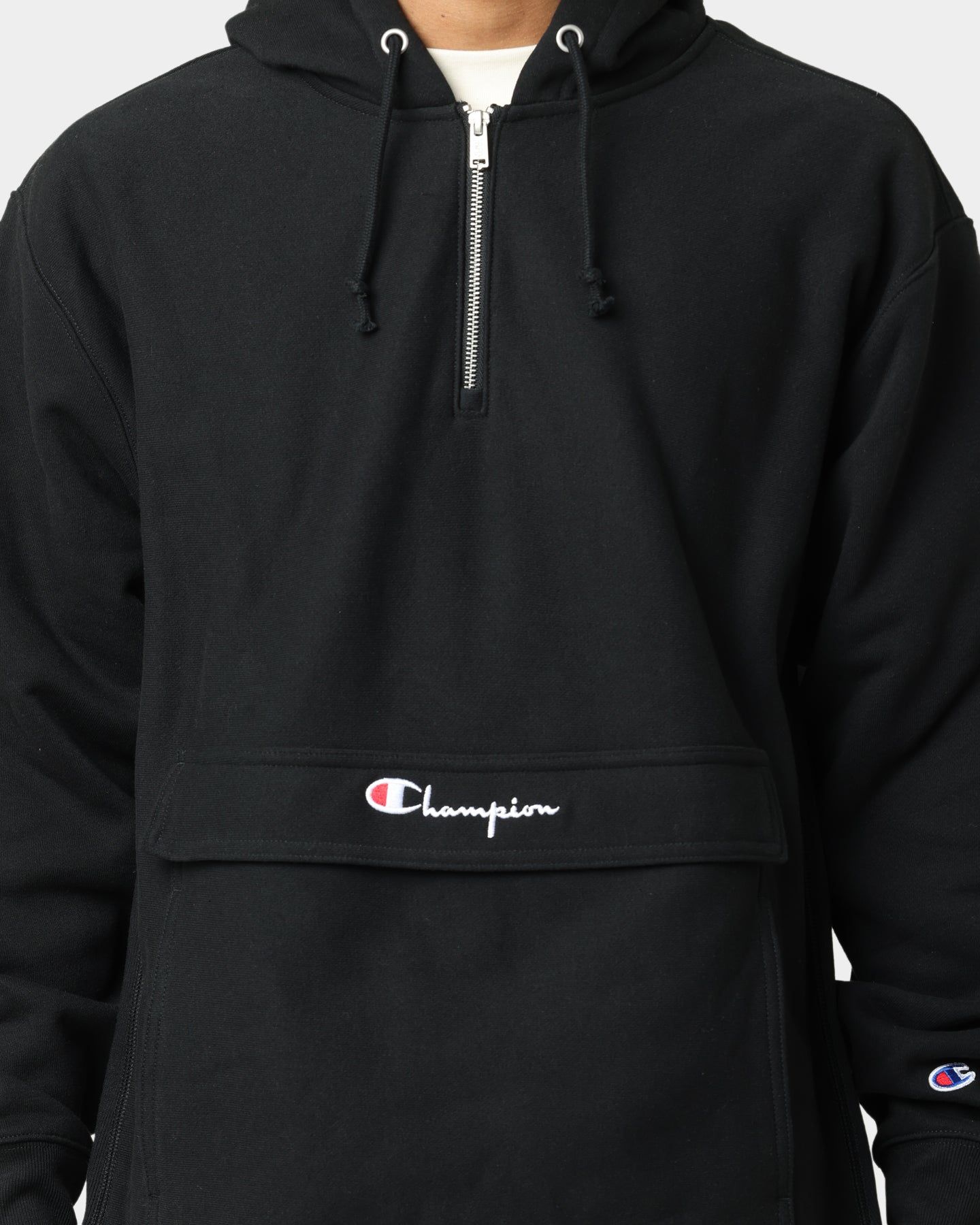 Champion Reverse Weave Boxy Anorak Hoodie Black sold by Culture Kings product image thumbnail 3