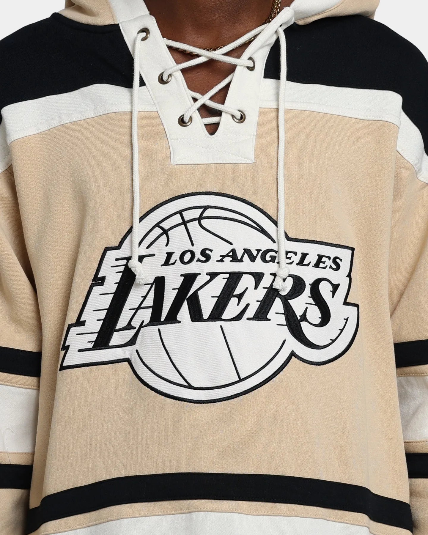 47 Brand Los Angeles Lakers Superior Lacer Hoodie Khaki sold by Culture Kings product image thumbnail 3