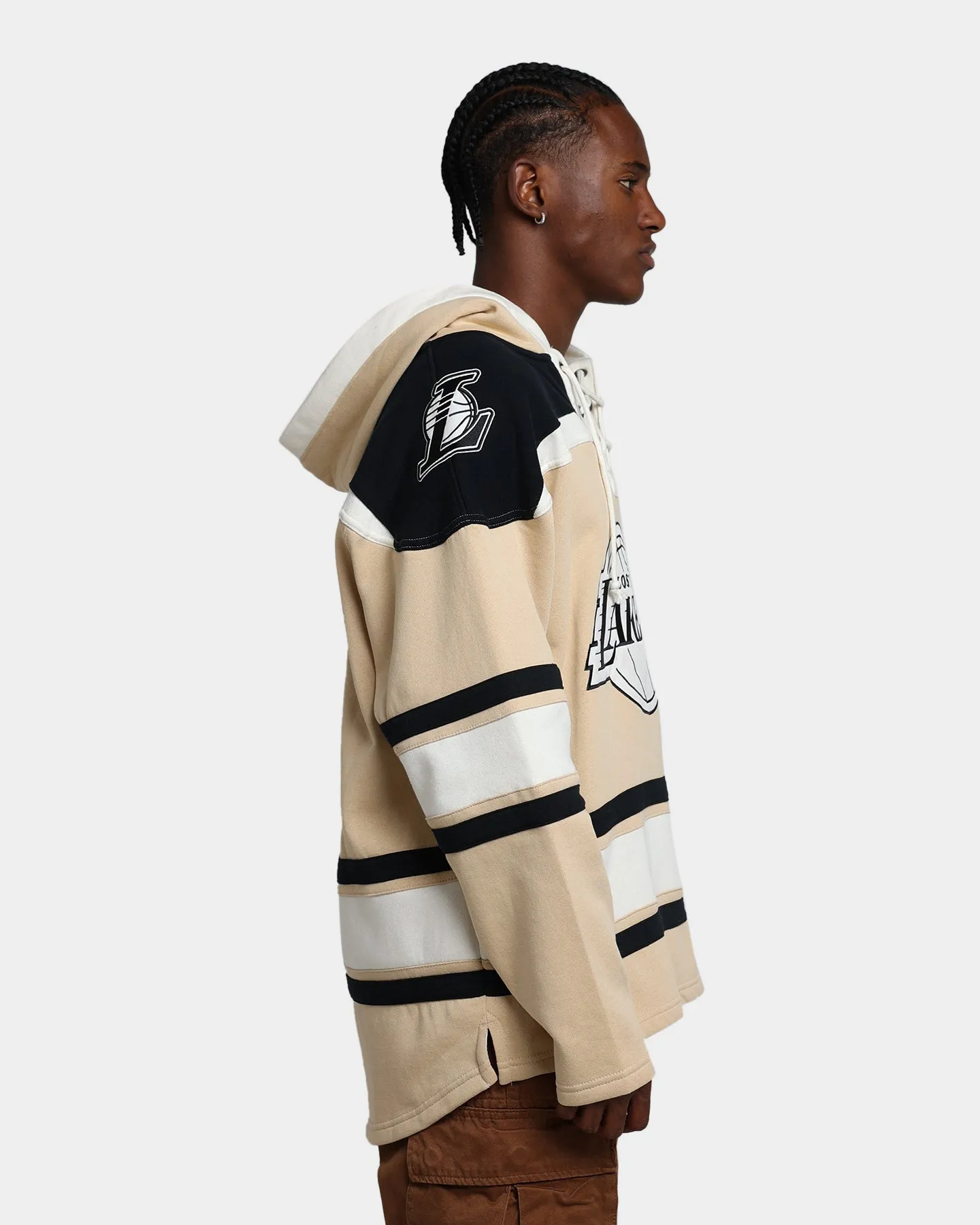 47 Brand Los Angeles Lakers Superior Lacer Hoodie Khaki sold by Culture Kings product image thumbnail 5