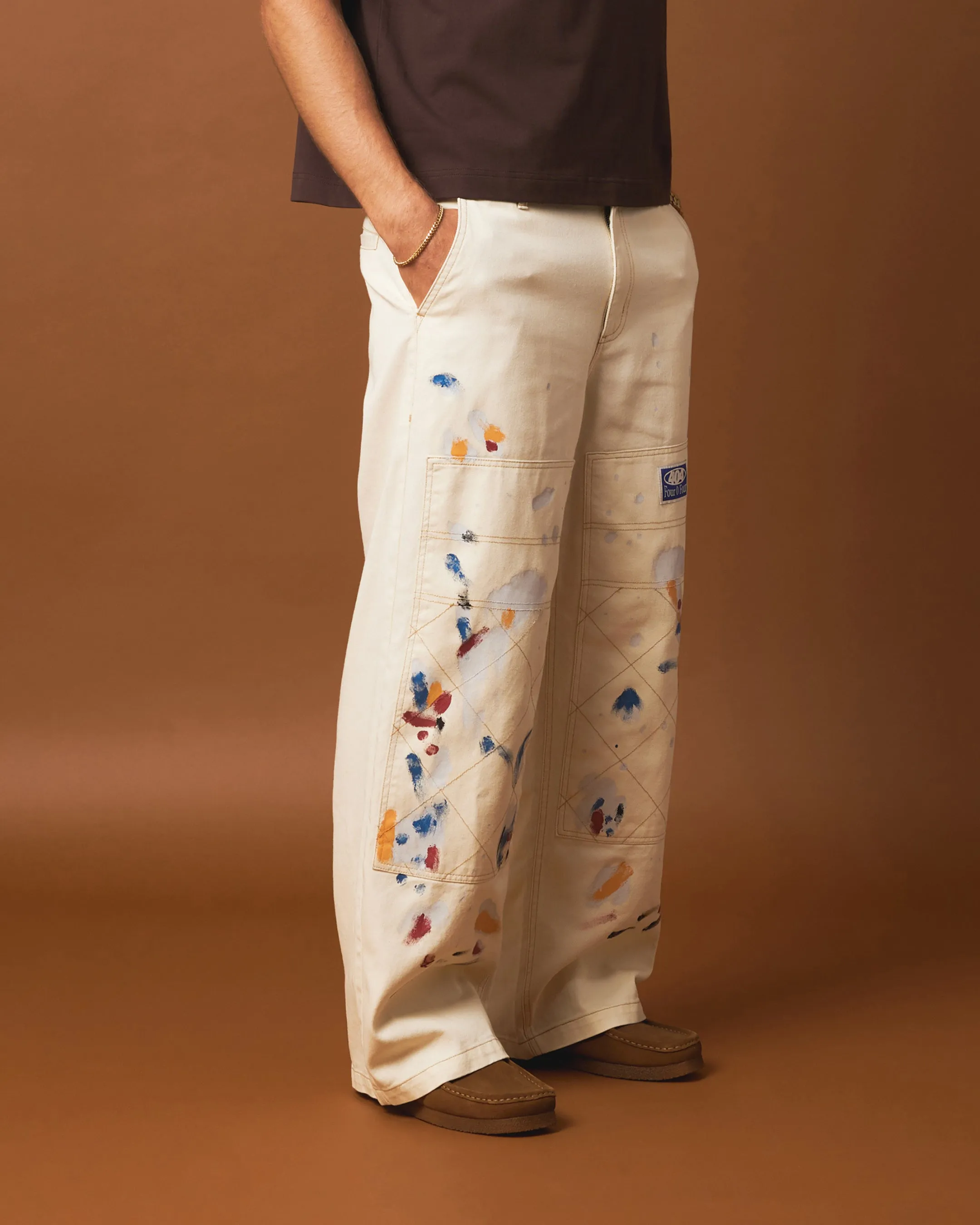 404 Painter Double Knee Pants Off White | Parallel