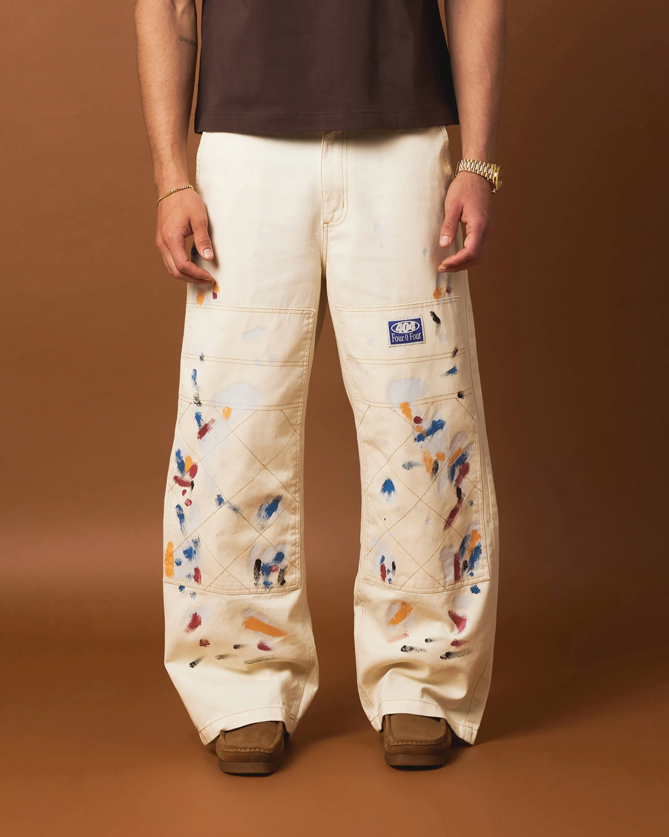 404 Painter Double Knee Pants Off White | Parallel