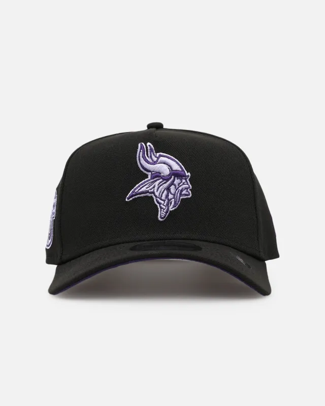 New Era Minnesota Vikings 'Purple Haze' 9FORTY A-Frame Snapback Black/Purple sold by Culture Kings