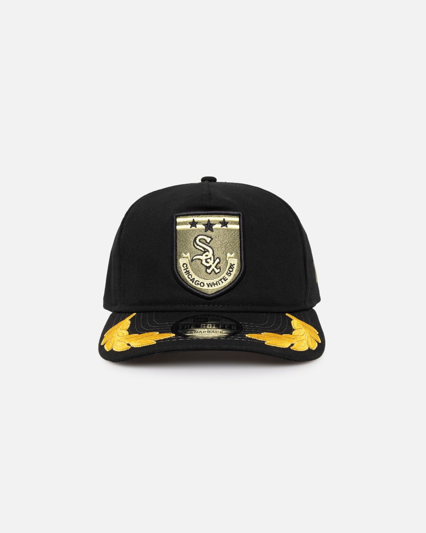 New Era Chicago White Sox 'Military Patch' Pre-Curved Golfer Snapback Black sold by Culture Kings