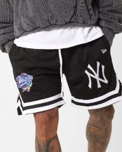 New Era New York Yankees Logo Emblem Shorts Black sold by Culture Kings