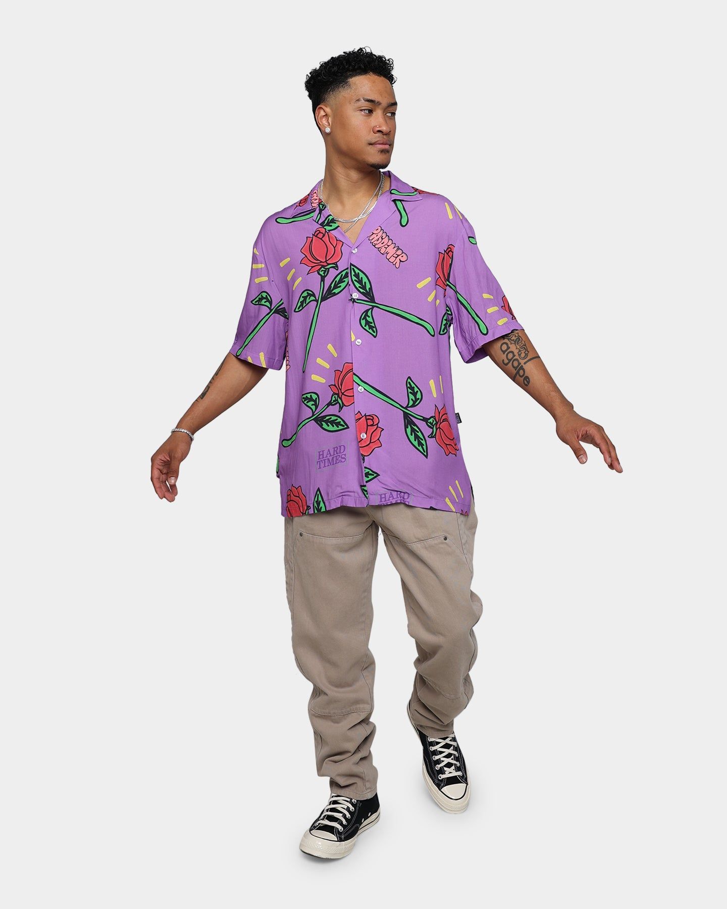 Pas De Mer Hard Times Shirt Purple sold by Culture Kings product image thumbnail 2