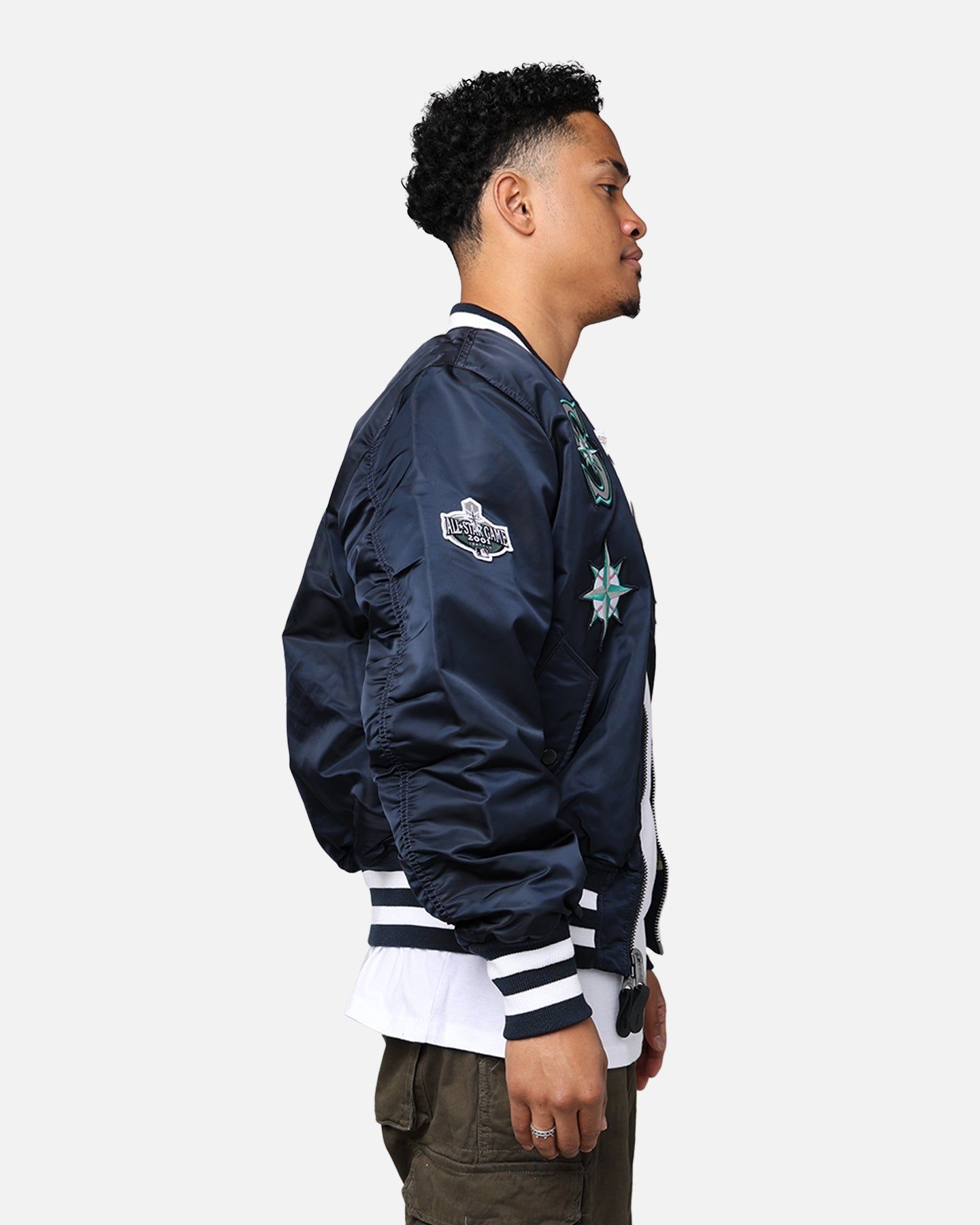 New Era X Alpha Series X MLB Seattle Mariners MA-1 Bomber Jacket Navy sold by Culture Kings product image thumbnail 5