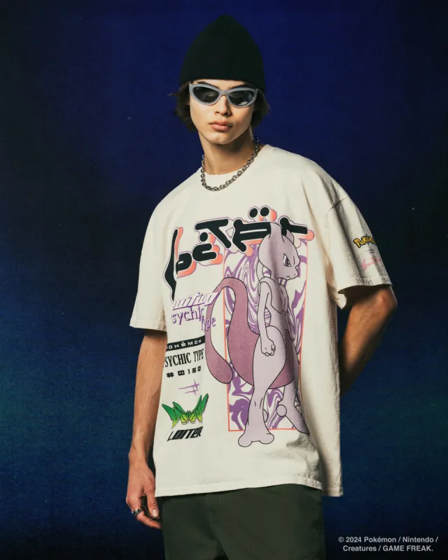 Pokémon By Loiter Mewtwo Heavyweight T-Shirt Off White sold by Culture Kings