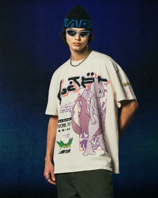 Loiter X Pokémon Mewtwo Premium T-Shirt Off White sold by Culture Kings