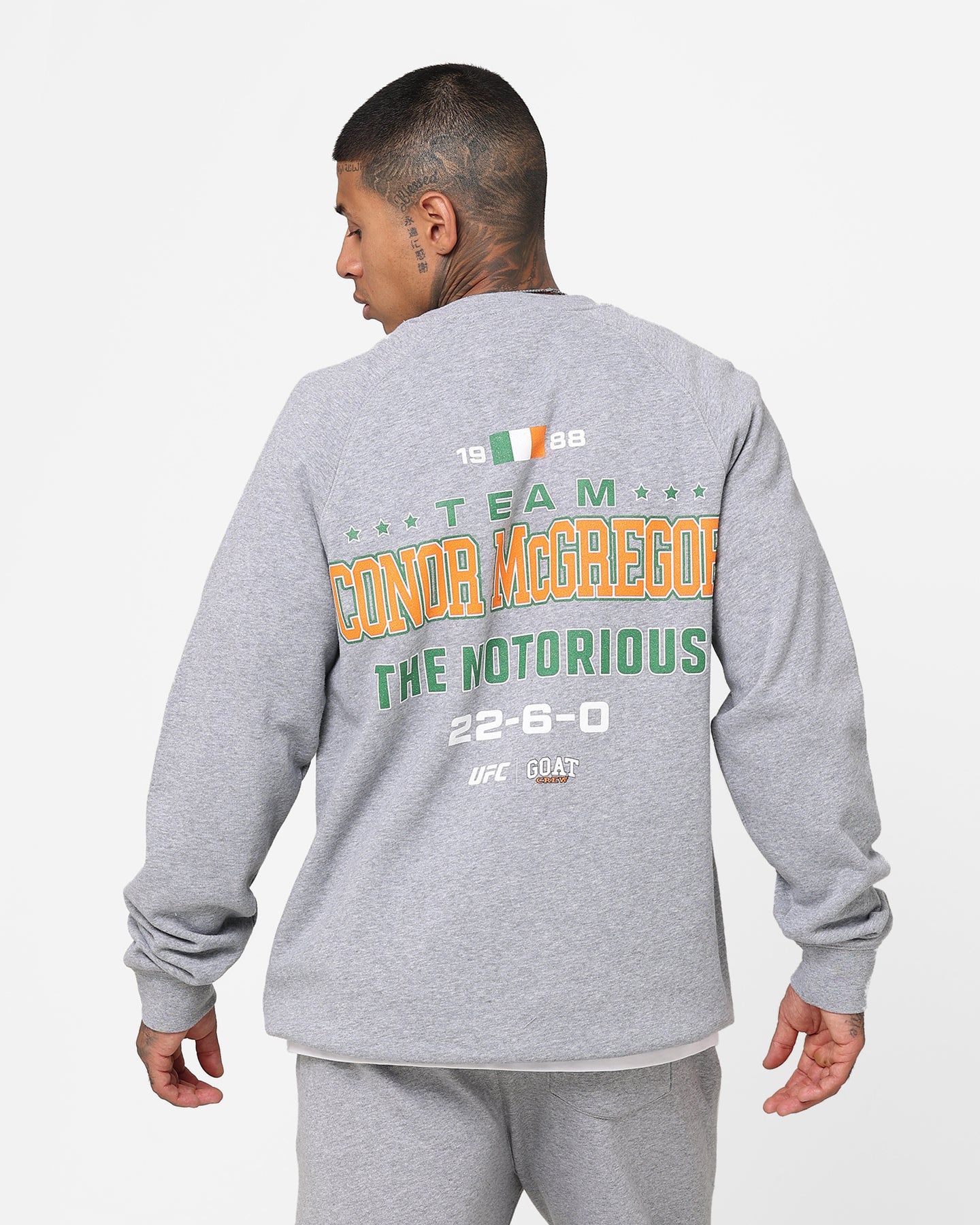 Goat Crew X UFC Conor McGregor Team McGregor Crewneck Grey sold by Culture Kings product image thumbnail 2