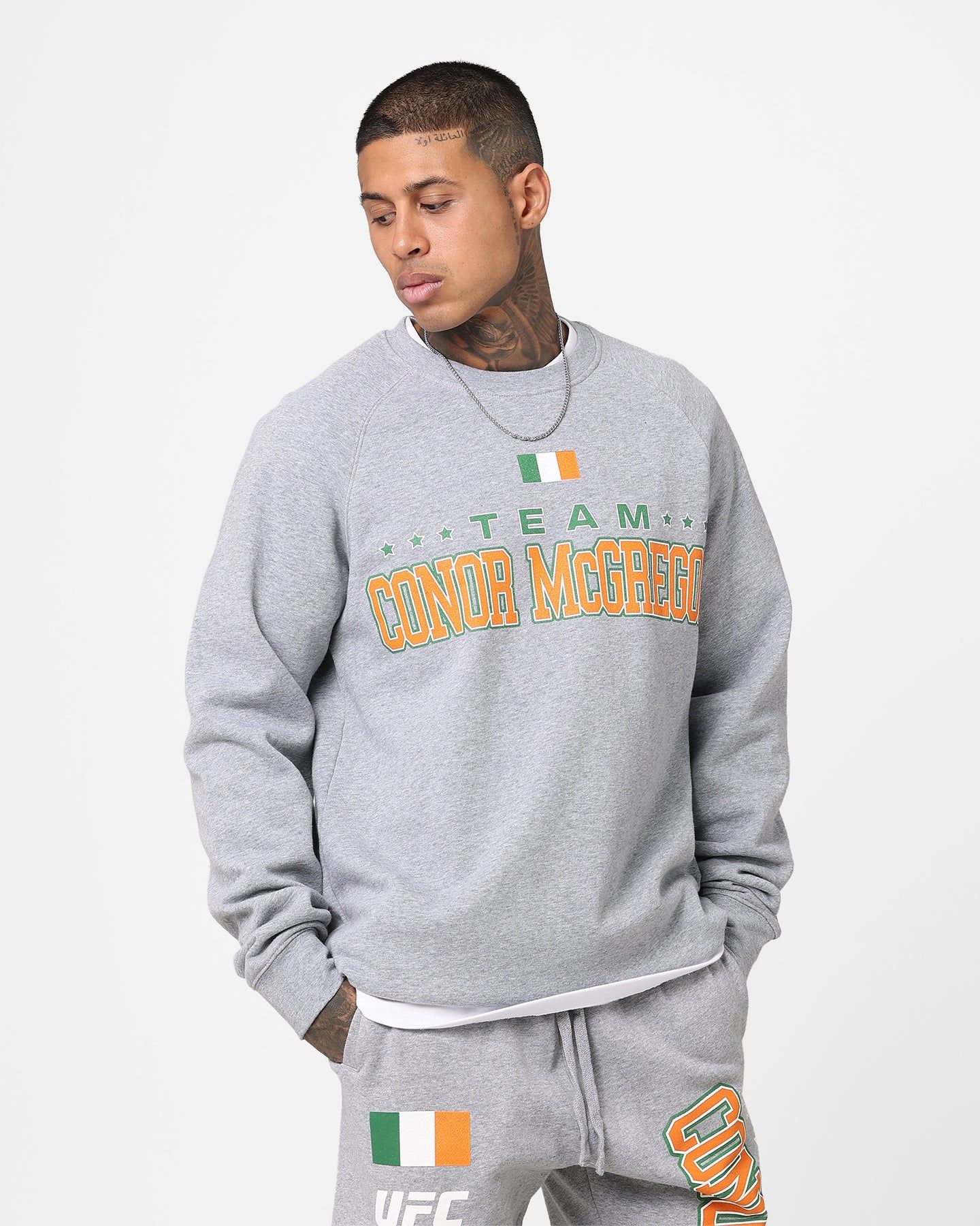 Goat Crew X UFC Conor McGregor Team McGregor Crewneck Grey sold by Culture Kings