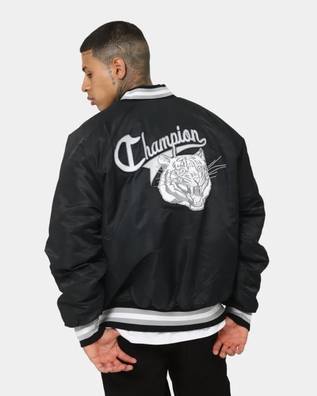 Champion LFS Letterman Jacket Black sold by Culture Kings