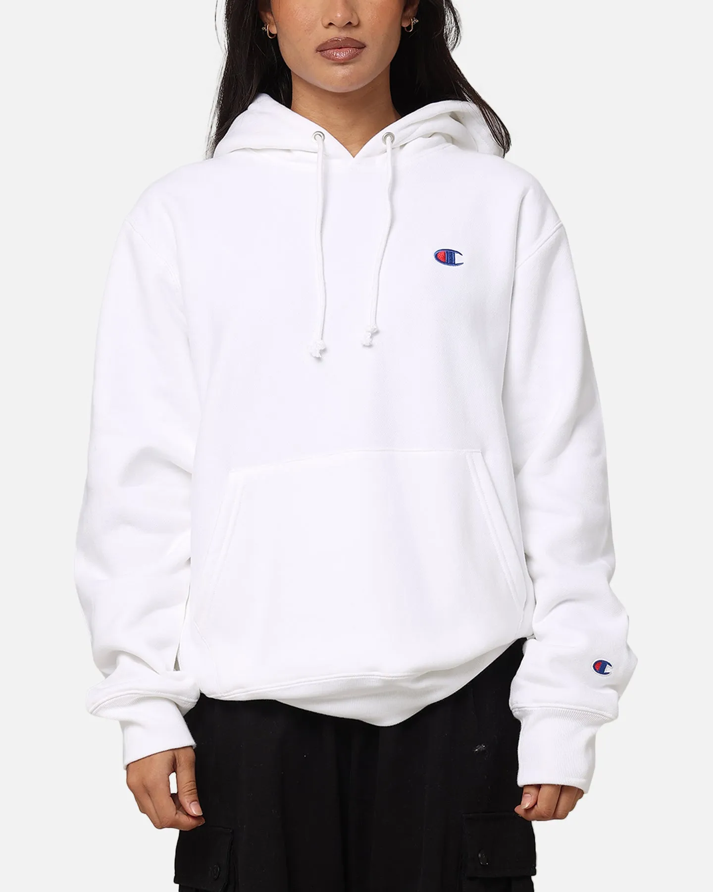 Champion Reverse Weave Small C Hoodie White sold by Culture Kings