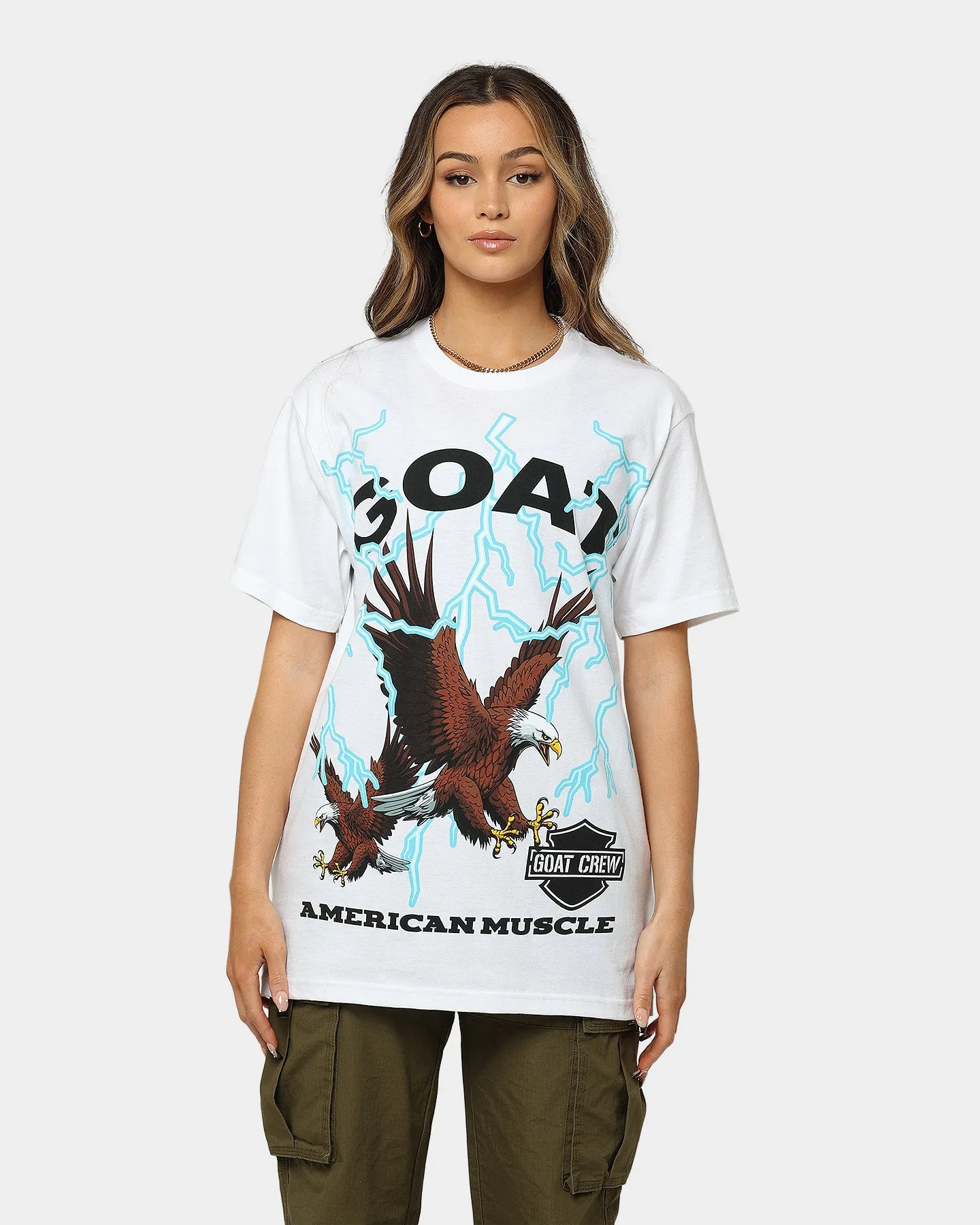 Goat Crew American Muscle T-Shirt White sold by Culture Kings product image thumbnail 4