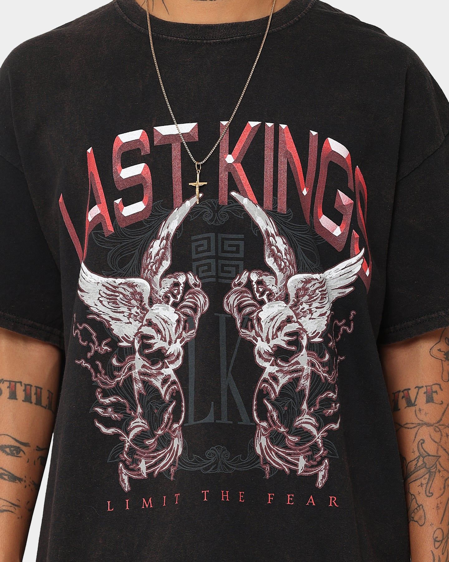 Last Kings Limit The Fear T-Shirt Vintage Black sold by Culture Kings product image thumbnail 3