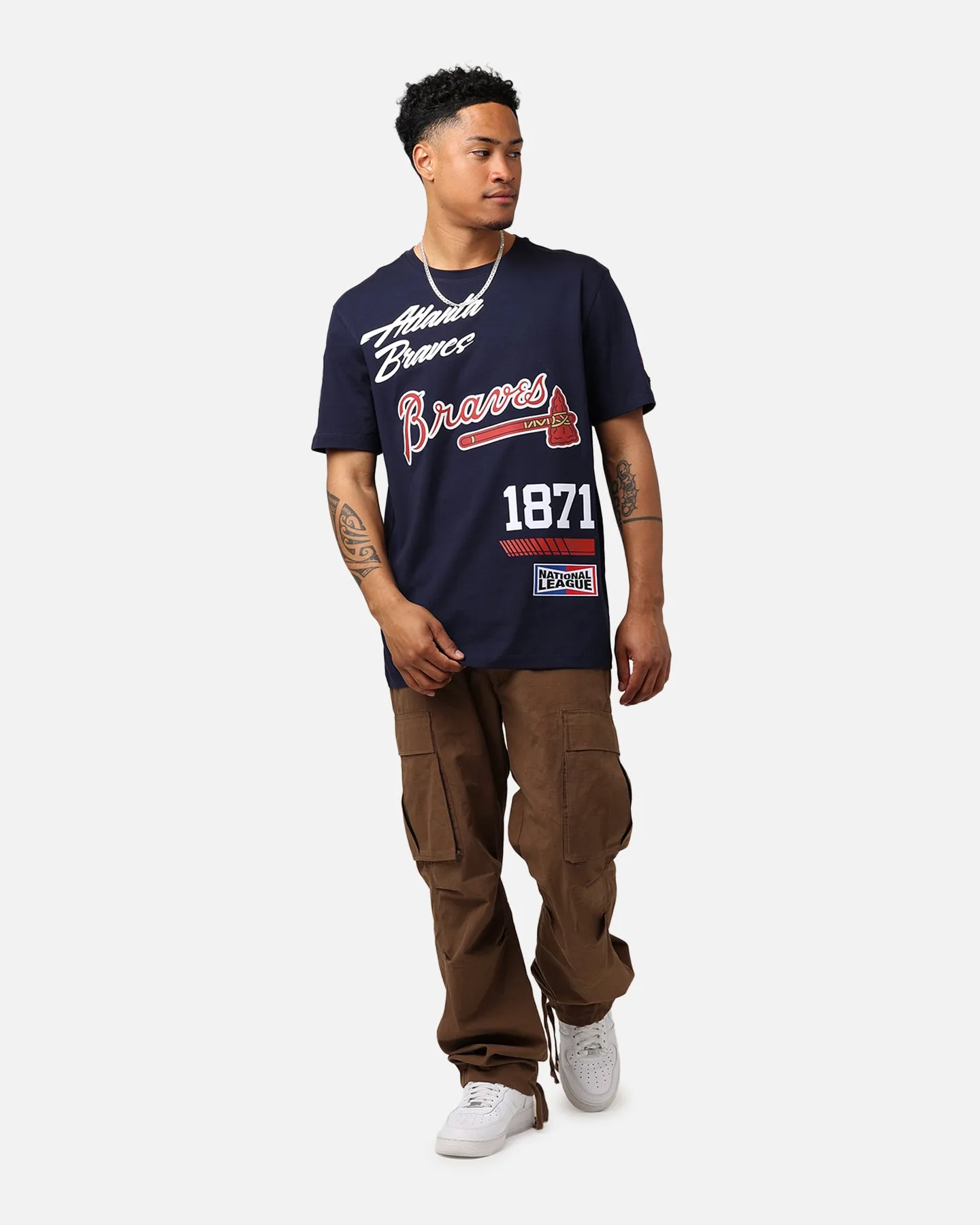 Pro Standard Atlanta Braves Fast Lane SJ T-Shirt Midnight Navy sold by Culture Kings product image thumbnail 3