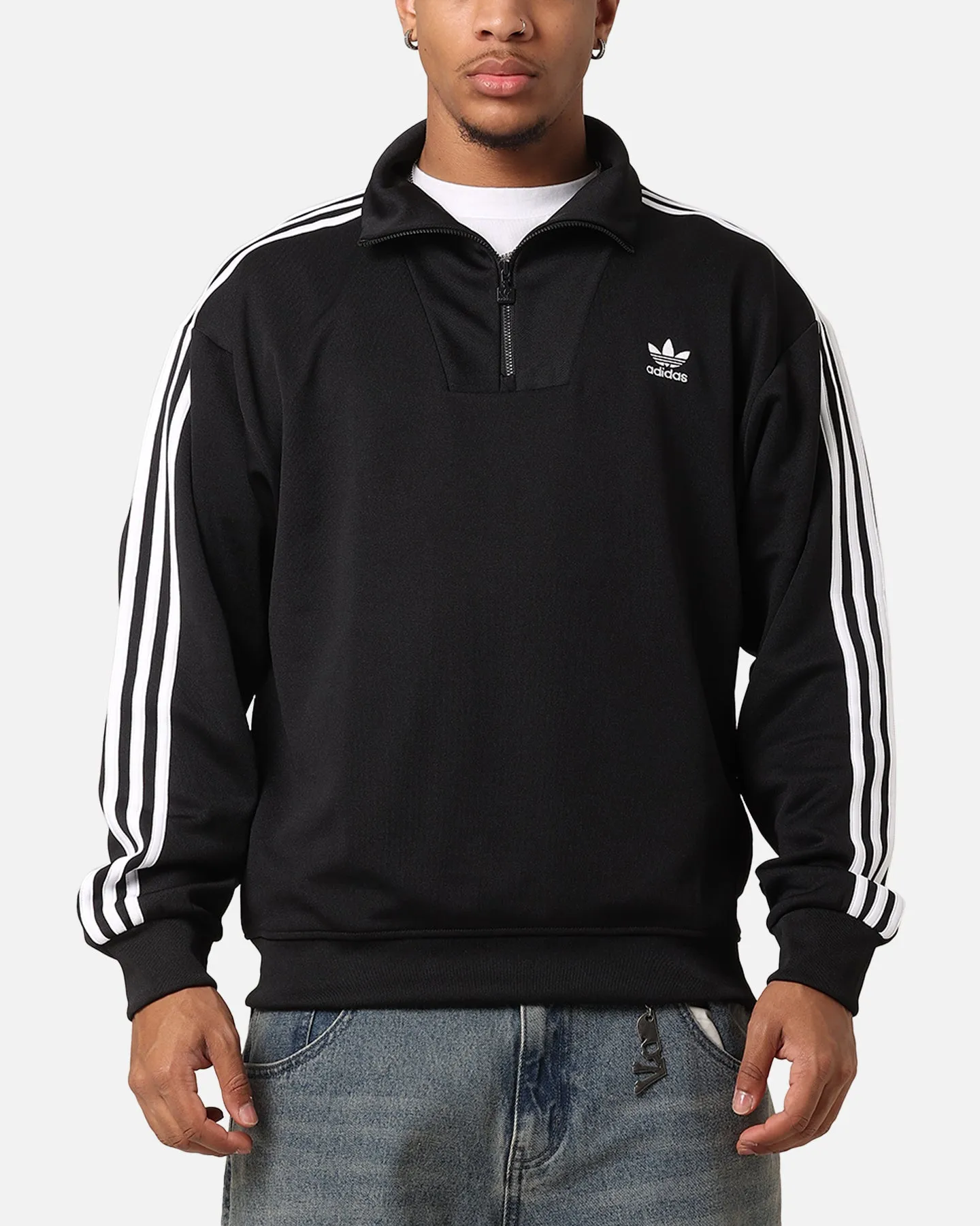 Adidas Funnel Neck Track Jacket Black sold by Culture Kings