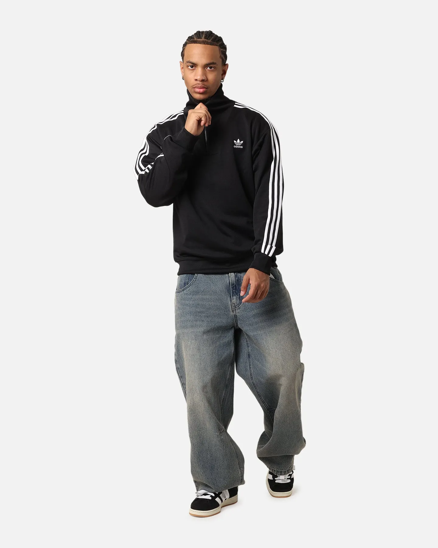 Adidas Funnel Neck Track Jacket Black sold by Culture Kings product image thumbnail 2