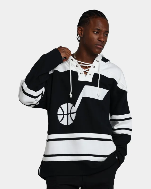 47 Brand Utah Jazz Superior Lacer Hoodie Jet Black sold by Culture Kings
