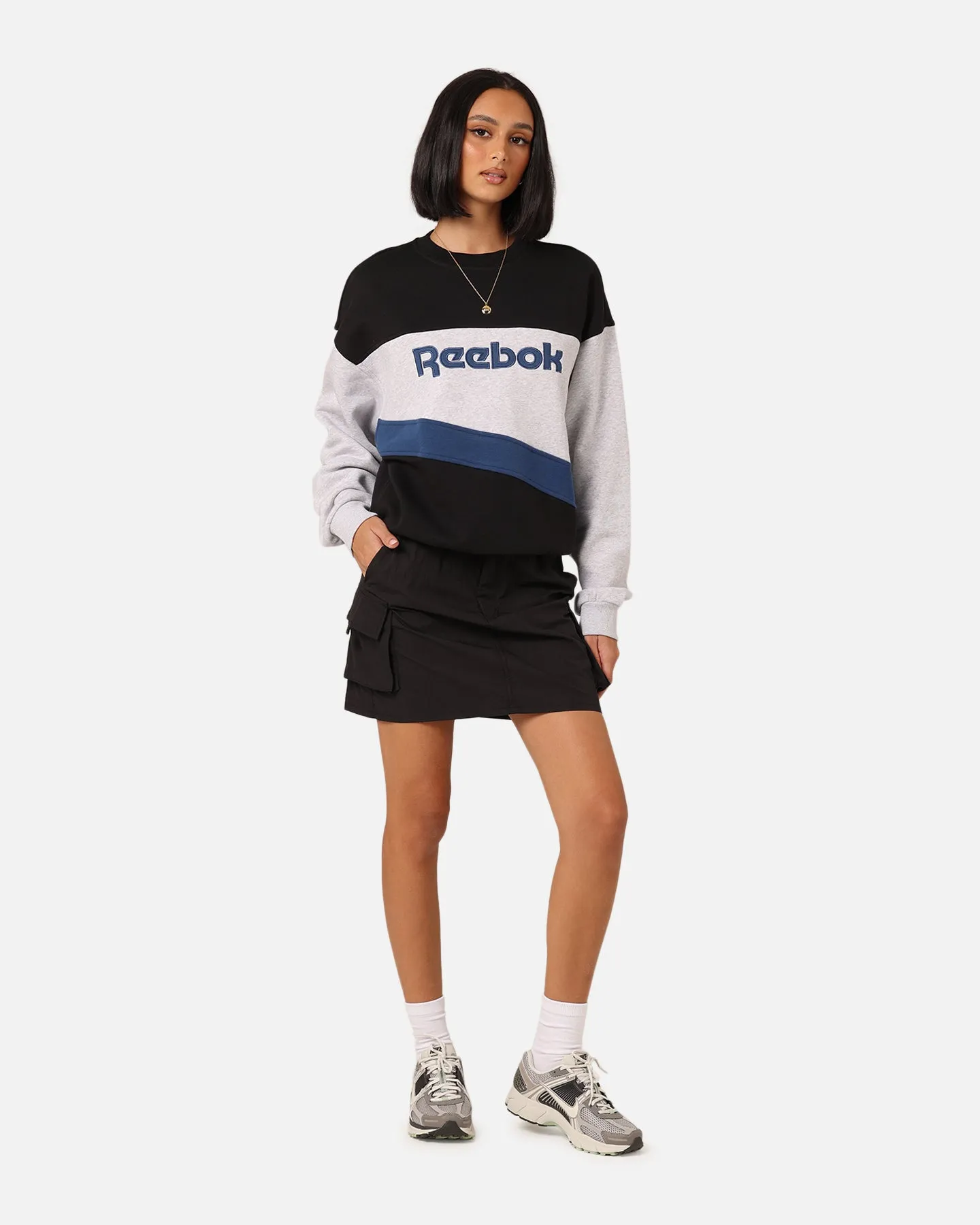 Reebok Women's Court Side Basketball Vintage Crewneck Uniform Blue sold by Culture Kings product image thumbnail 2