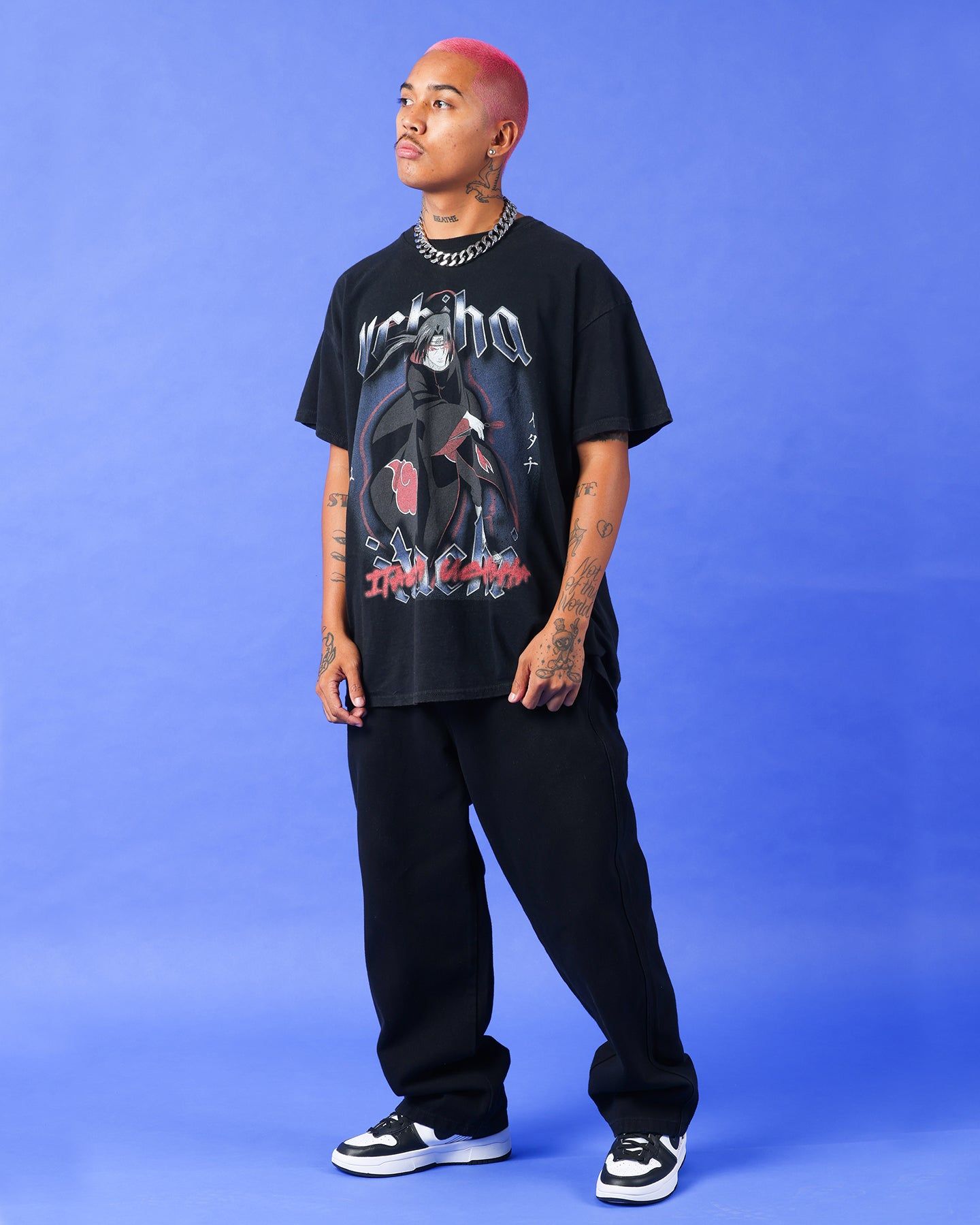 Goat Crew X Naruto Itachi Uchiha Premium Vintage T-Shirt Vintage Black sold by Culture Kings product image thumbnail 8