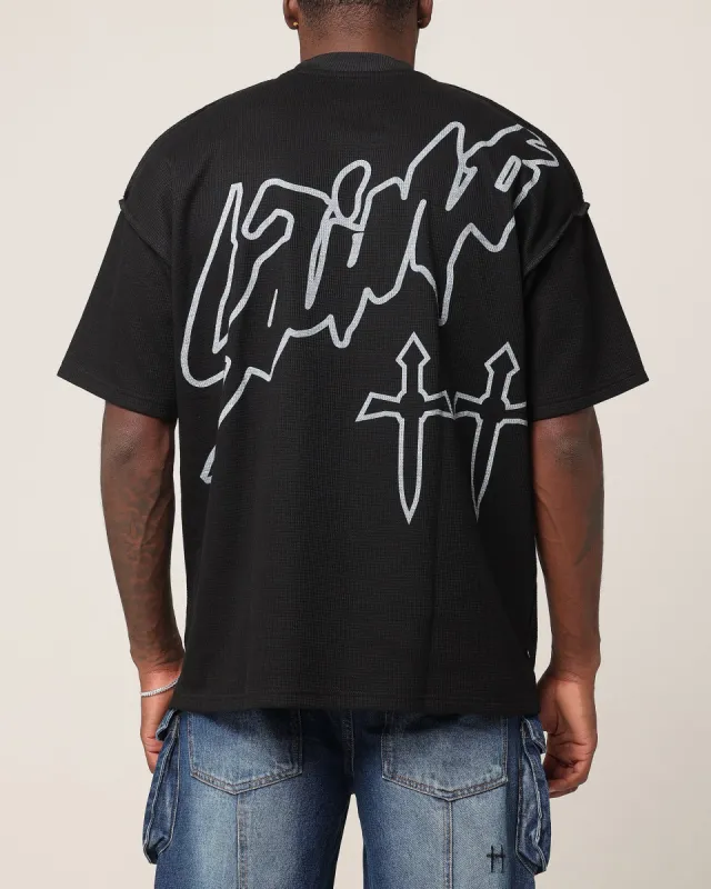 Saint Morta Shadow Waffle T-Shirt Black sold by Culture Kings