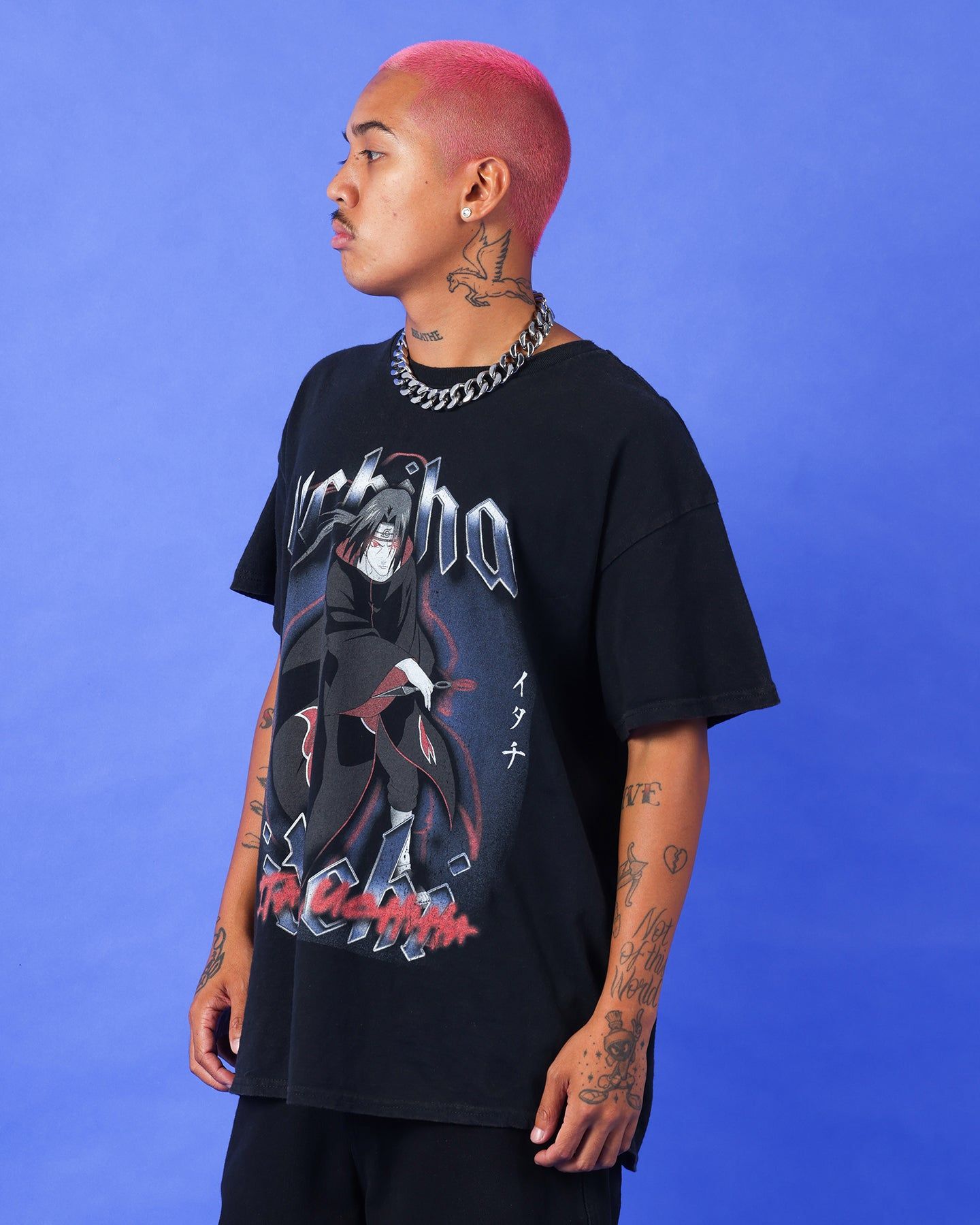 Goat Crew X Naruto Itachi Uchiha Premium Vintage T-Shirt Vintage Black sold by Culture Kings product image thumbnail 6