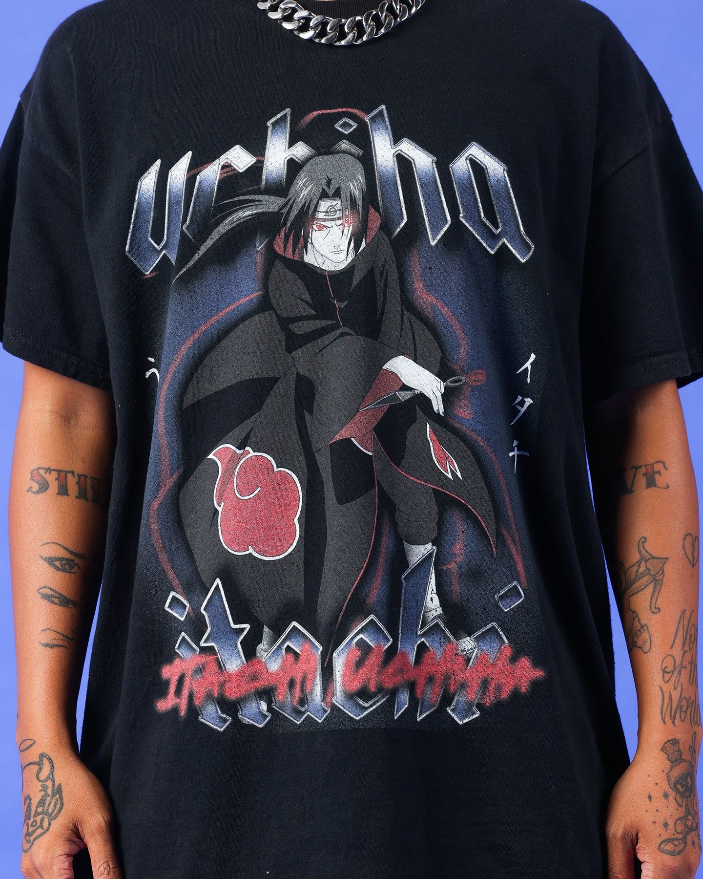 Goat Crew X Naruto Itachi Uchiha Premium Vintage T-Shirt Vintage Black sold by Culture Kings product image thumbnail 3