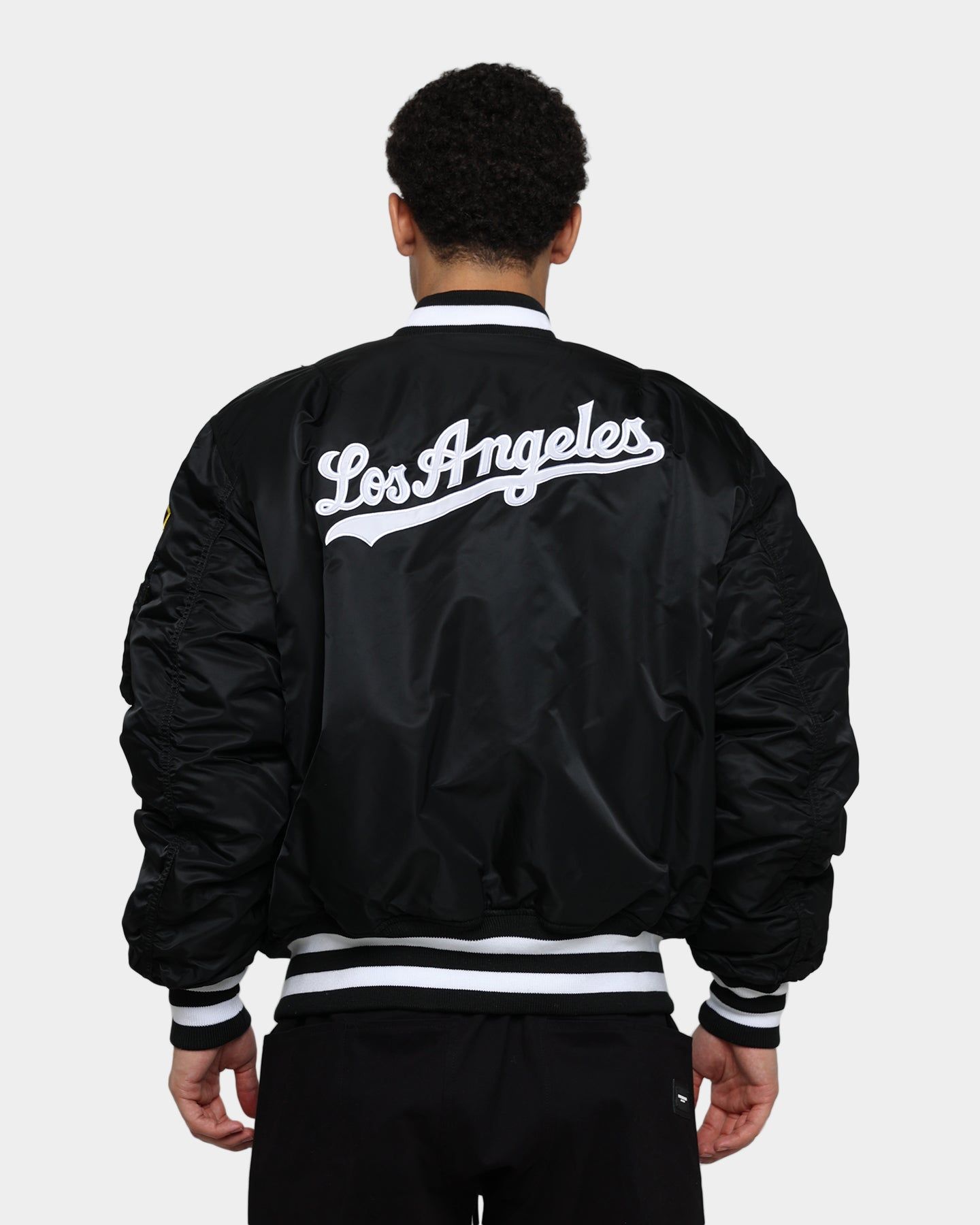 New Era X Alpha Series X MLB Los Angeles Dodgers MA-1 Bomber Jacket Black sold by Culture Kings product image thumbnail 5