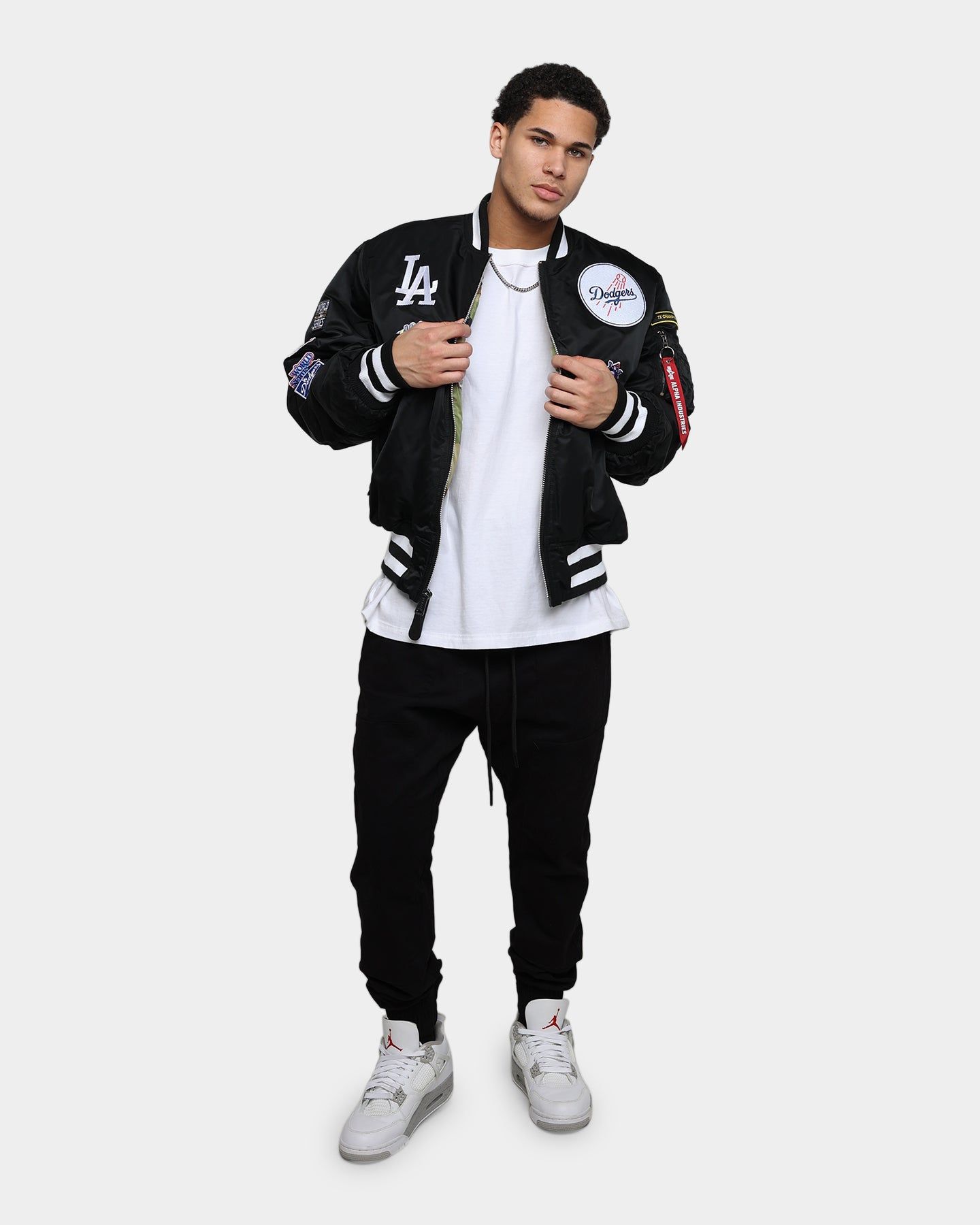 New Era X Alpha Series X MLB Los Angeles Dodgers MA-1 Bomber Jacket Black sold by Culture Kings product image thumbnail 3