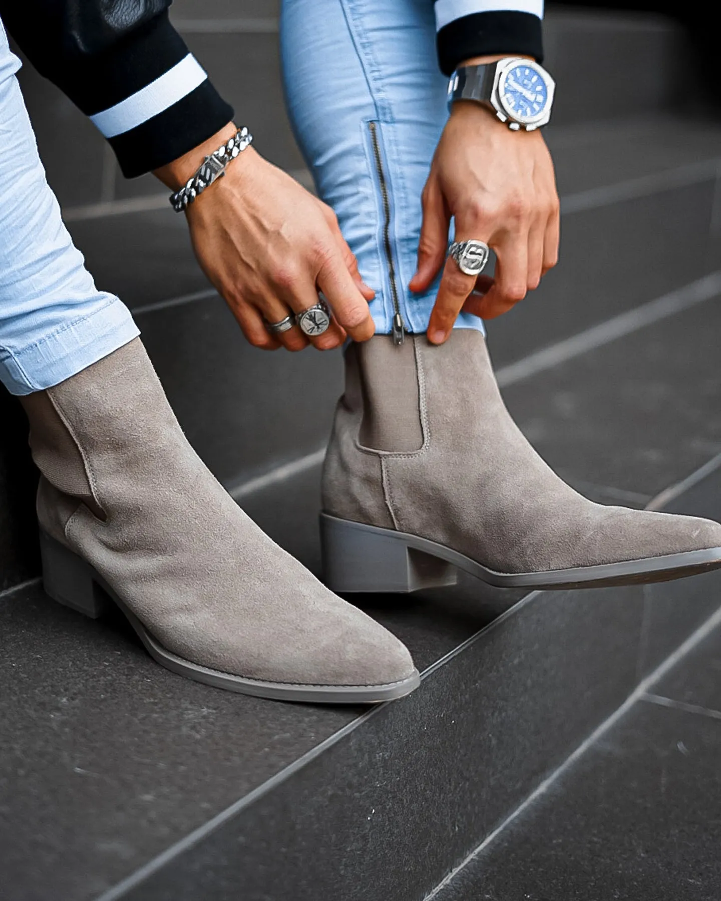Saint Morta Nomad Pointy Toe Chelsea Boot Taupe sold by Culture Kings product image thumbnail 3
