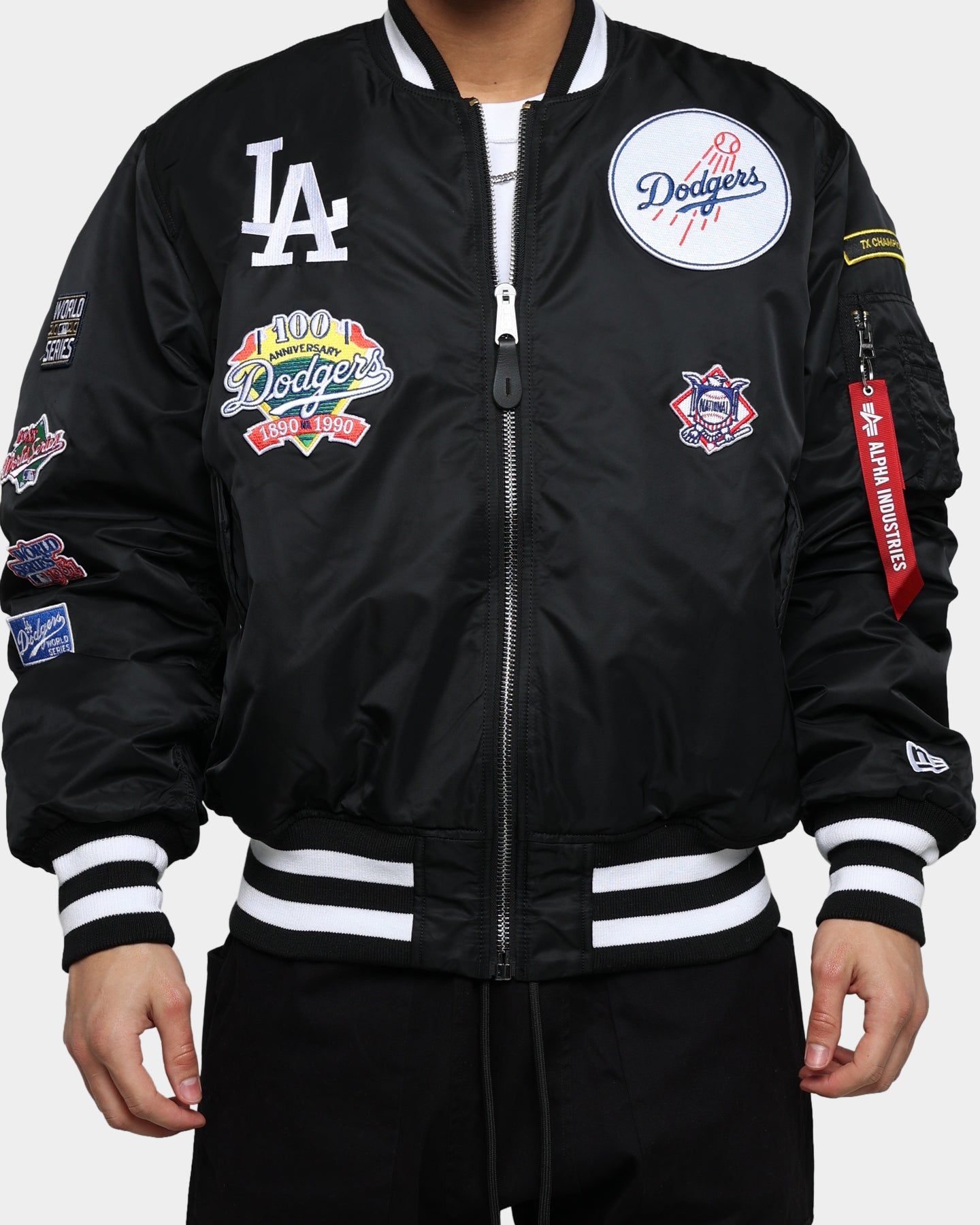 New Era X Alpha Series X MLB Los Angeles Dodgers MA-1 Bomber Jacket Black sold by Culture Kings product image thumbnail 4
