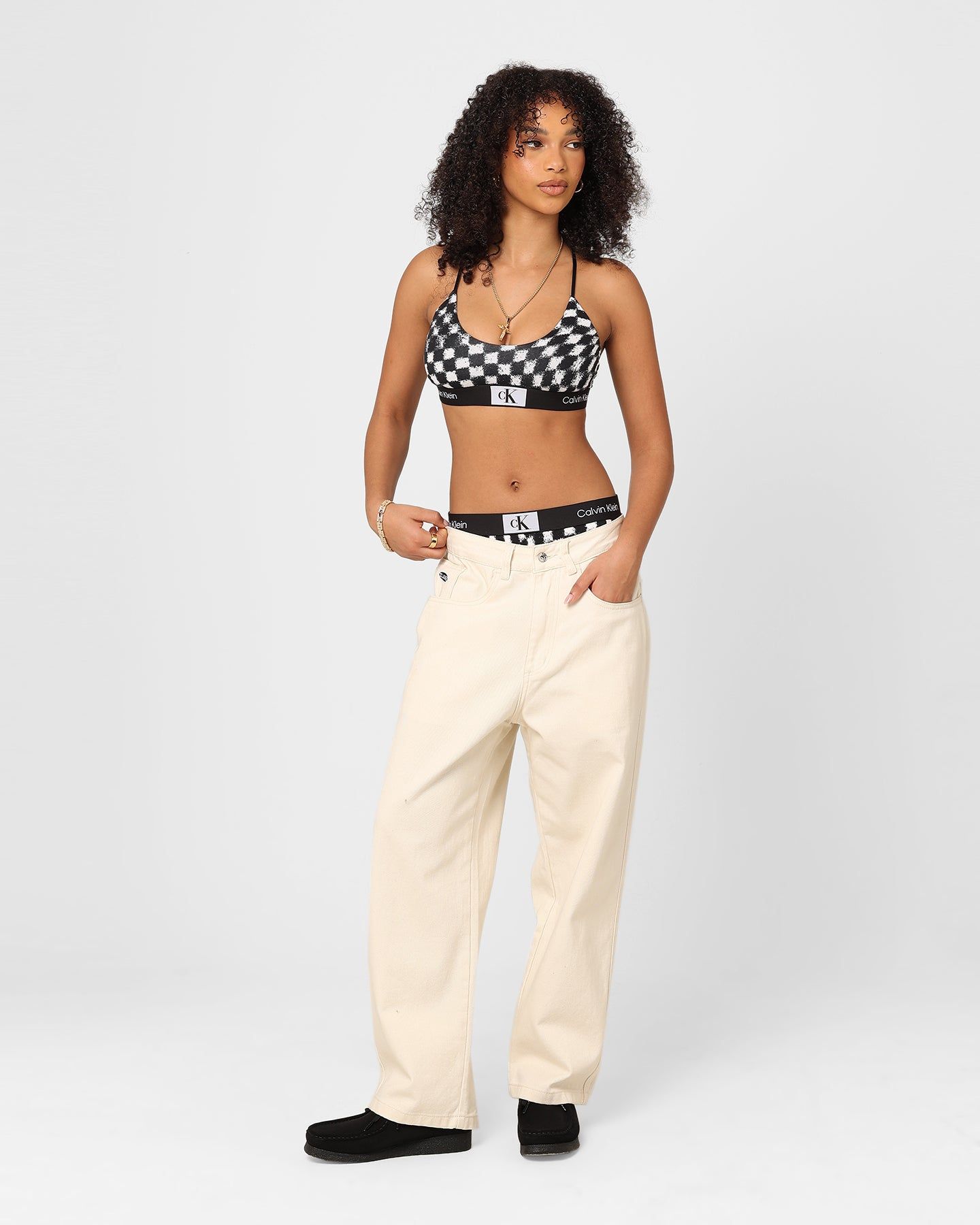 Calvin Klein Women's 1996 Cotton Modern Thong Checkerboard/Black sold by Culture Kings product image thumbnail 3