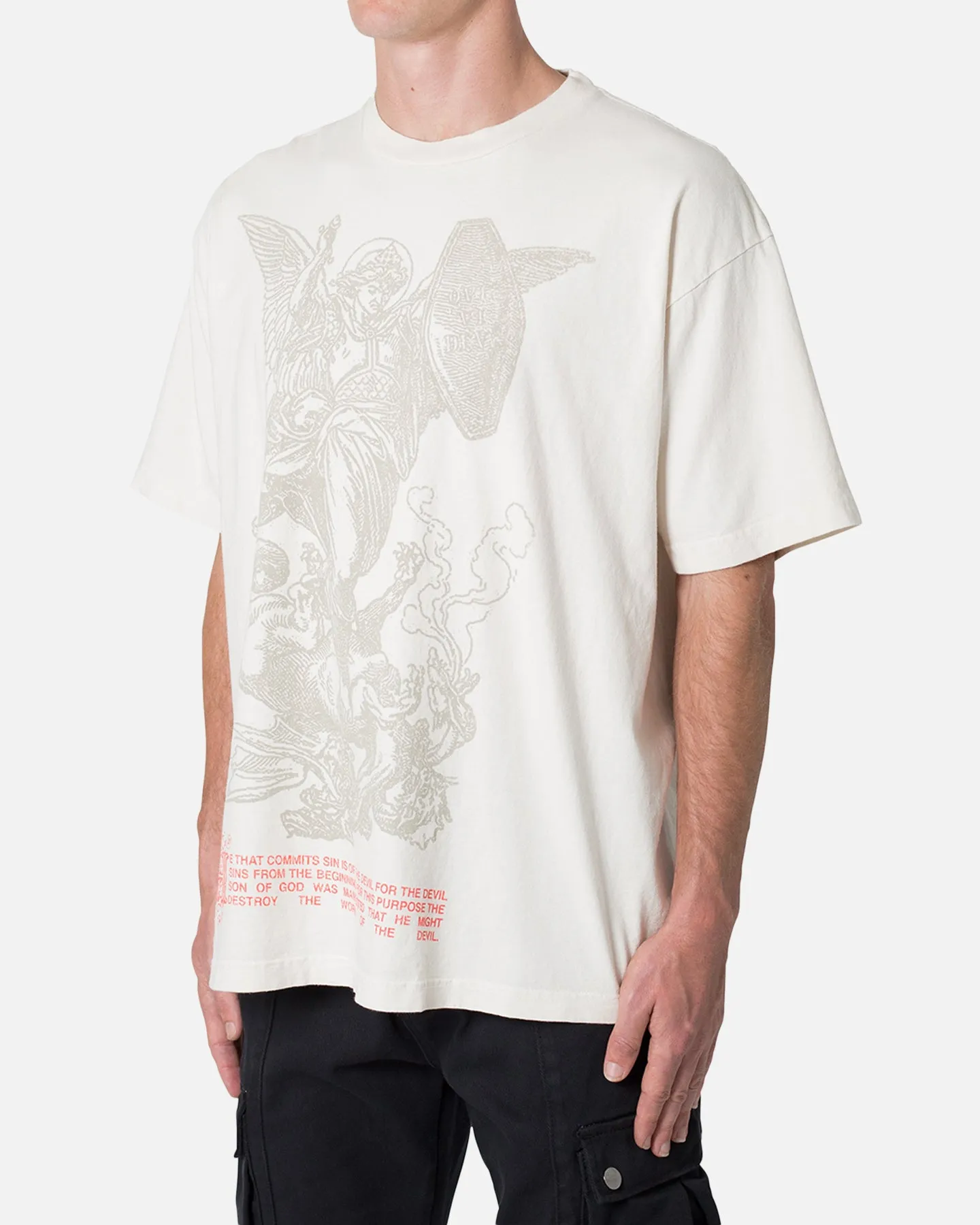 MNML Defeat Your Demons T-Shirt Off White sold by Culture Kings product image thumbnail 2