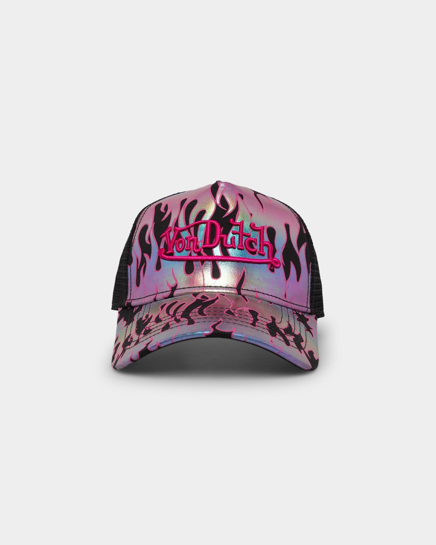 Von Dutch Black Iridescent Trucker Snapback Black/Iridescent sold by Culture Kings