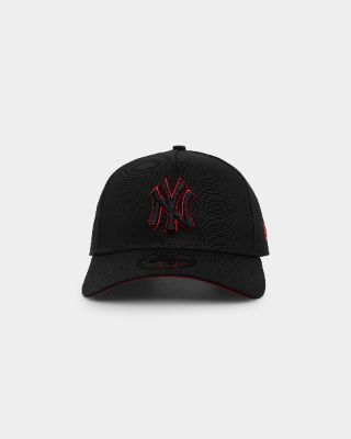 New Era New York Yankees 9FORTY A-Frame Snapback Black/Scarlet sold by Culture Kings